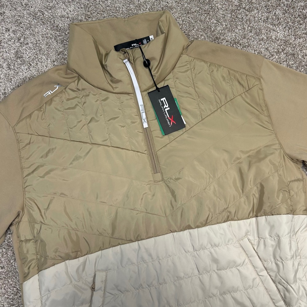 NWT RLX Ralph Lauren‎ Women Quilted Hybrid Pullover Jacket Size Medium 1/4 Zip